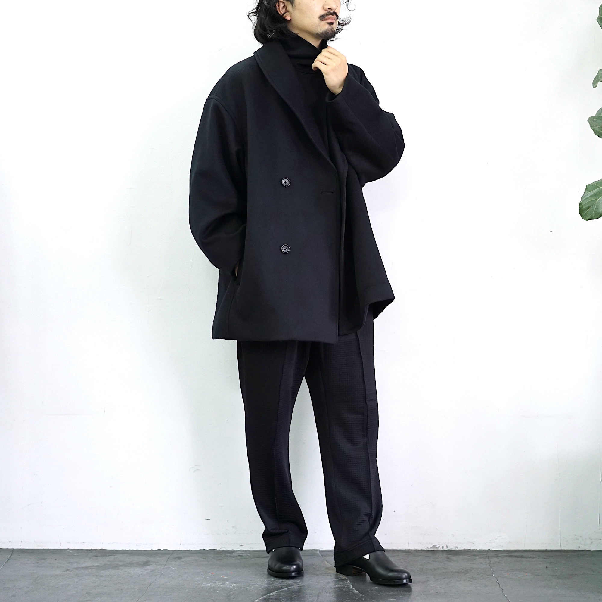 Graphpaper Light Melton Melton Shawl Collar Coat – Arthur